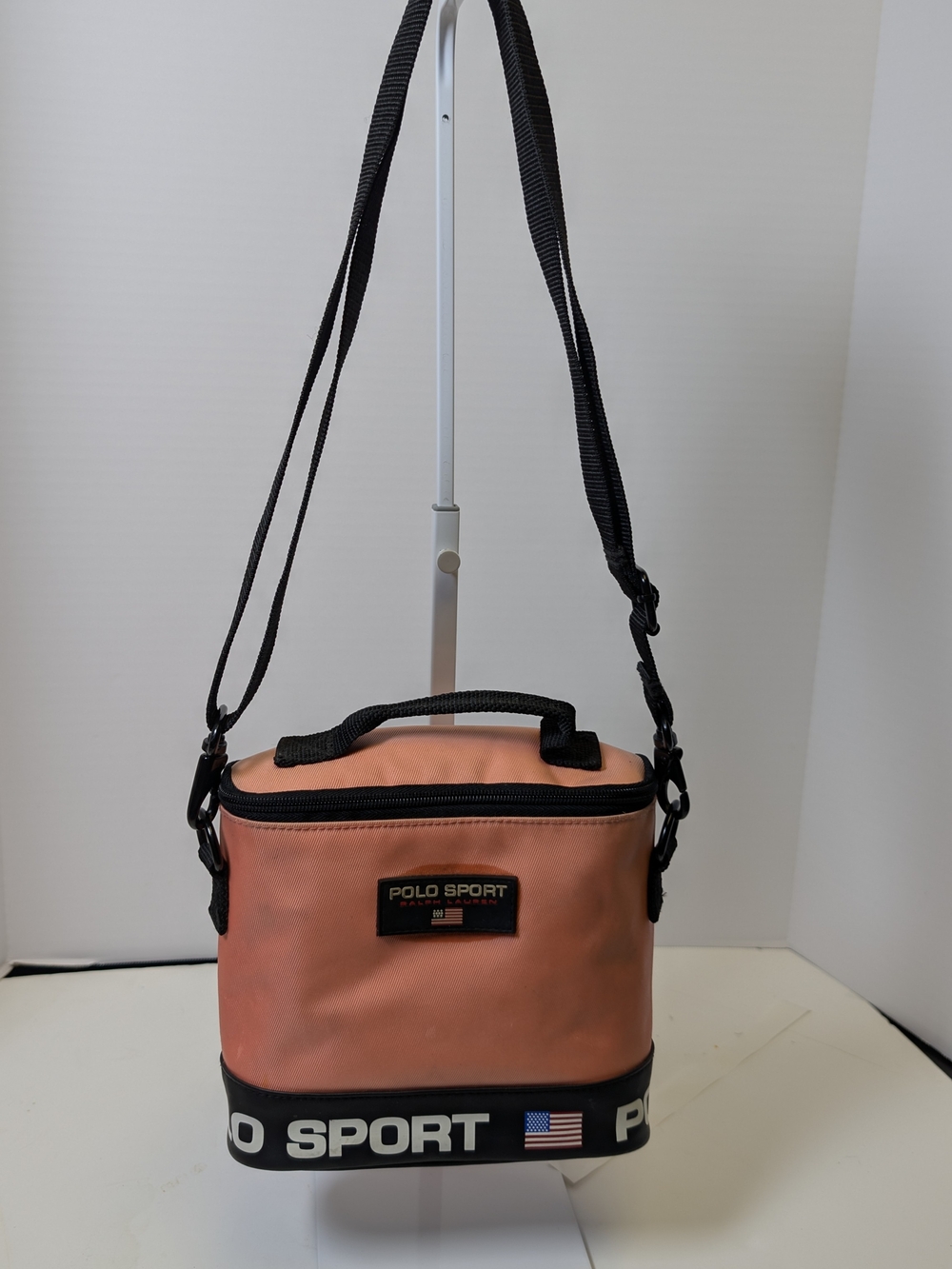 Vintage 90s Polo Sport Ralph Lauren Crossbody Bag Salmon Pink Shoulder Pouch